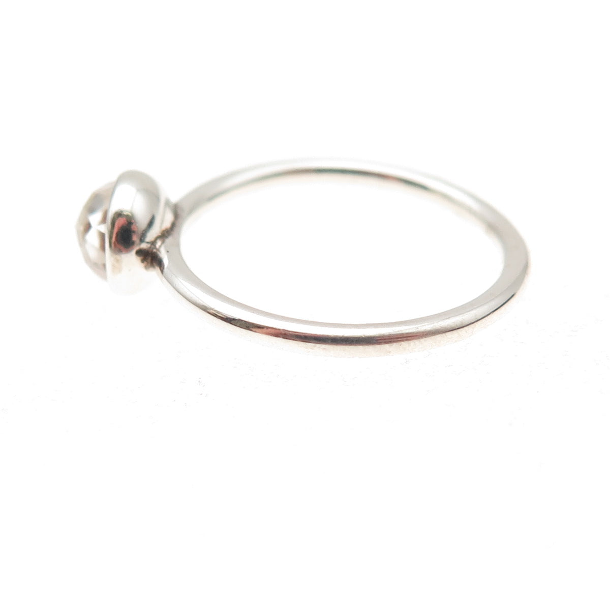 Pandora 925 Sterling Silver Clear Crystal Poetic Droplet Ring Size 6