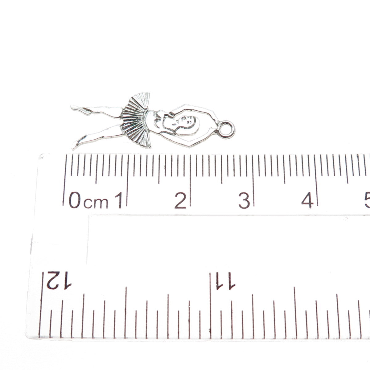 925 Sterling Silver Vintage Ballerina Charm Pendant
