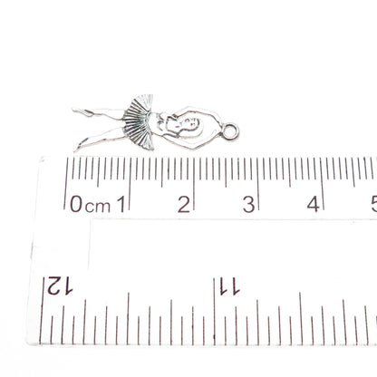 925 Sterling Silver Vintage Ballerina Charm Pendant