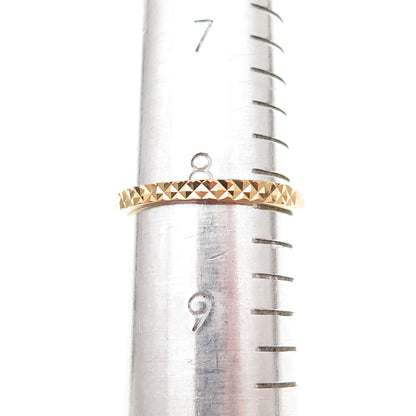 Chuck Clemency Sterling Gold Plated Real Turquoise Diamond-Cut Ring Size 8.25