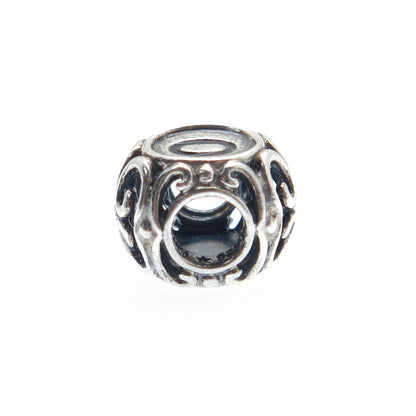 CHAMILIA 925 Sterling Silver Letter O Initial Ornate Bead Charm
