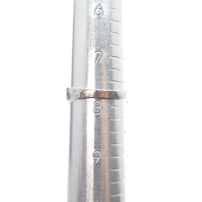 925 Sterling Silver Vintage Lapis Turquoise Abalone Shell & MOP Ring Size 7.75