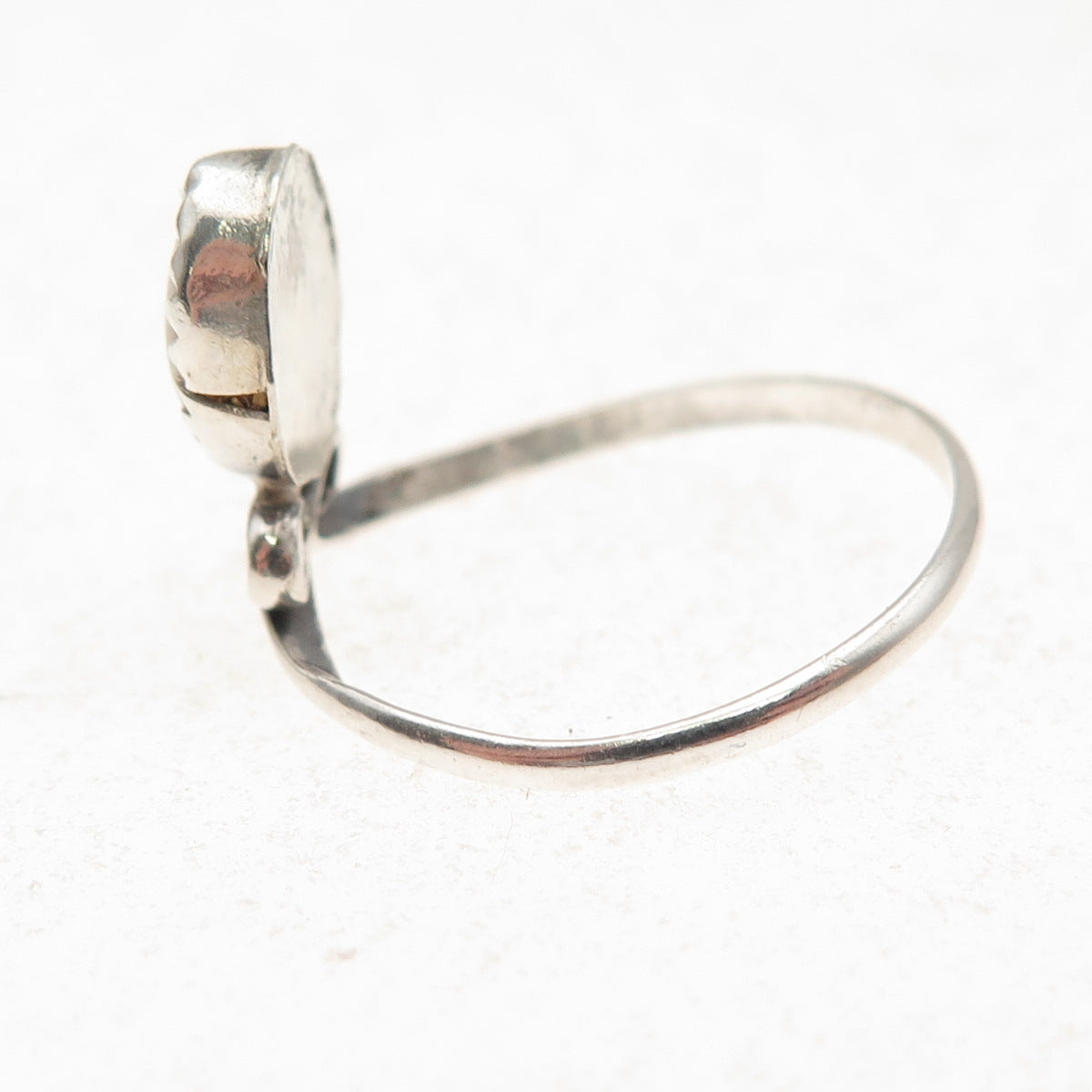 Old Pawn 925 Sterling Silver Vintage Southwestern MOP Tribal Ring Size 7.75