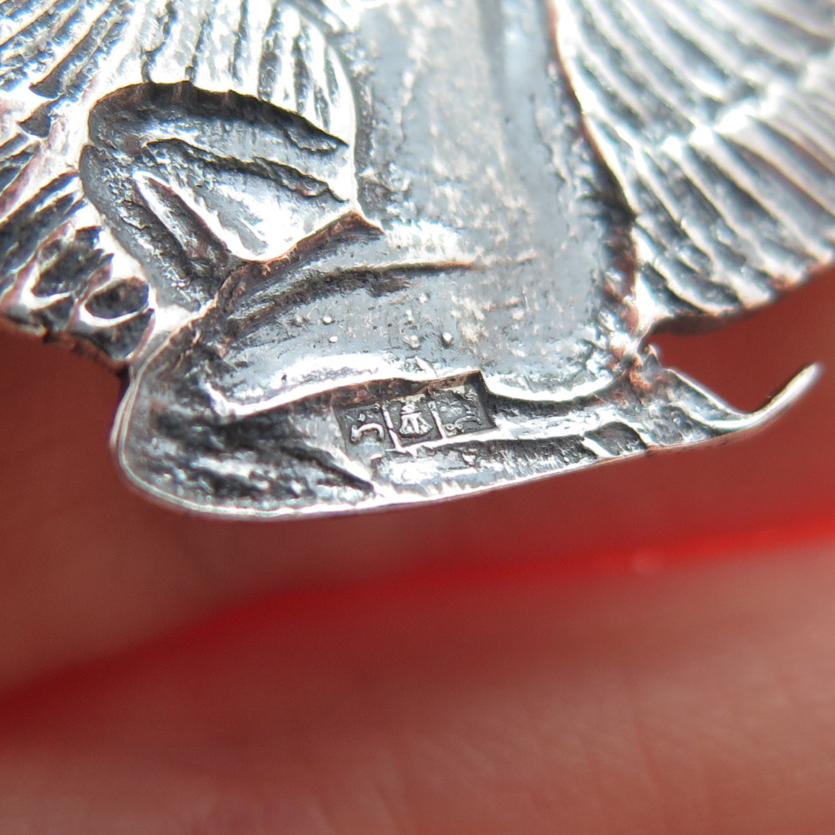 800 Silver Vintage Egyptian Goddess Isis Oxidized Charm Pendant