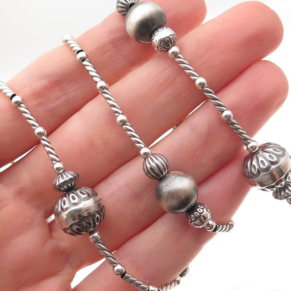 Carolyn Pollack & American West Old Pawn 925 Sterling Navajo Pearls Necklace 32"