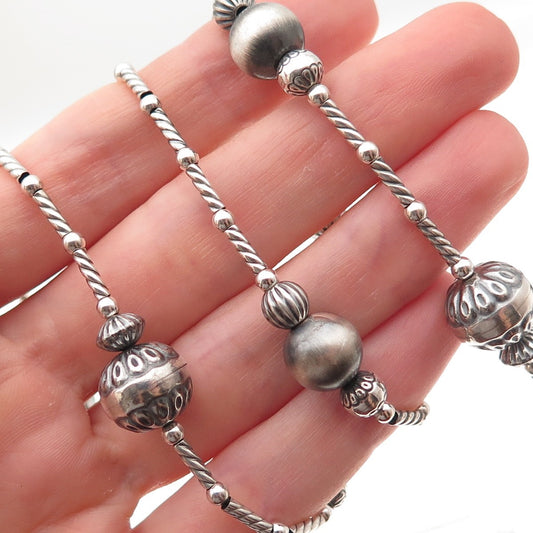 Carolyn Pollack & American West Old Pawn 925 Sterling Navajo Pearls Necklace 32"