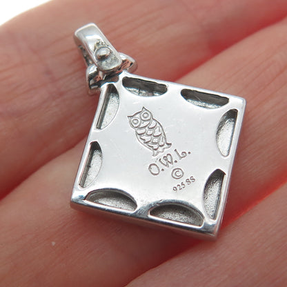 ORIGAMI OWL 925 Sterling Silver Enamel Martini Glass Charm Pendant