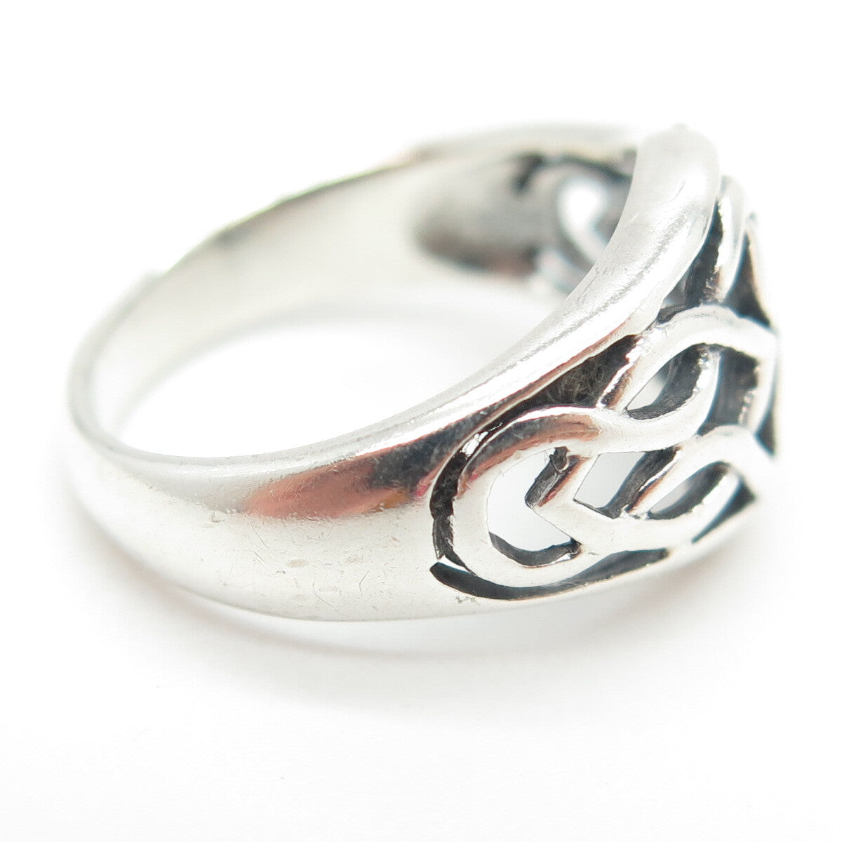 925 Sterling Silver Vintage Celtic Knot Ring Size 5.75