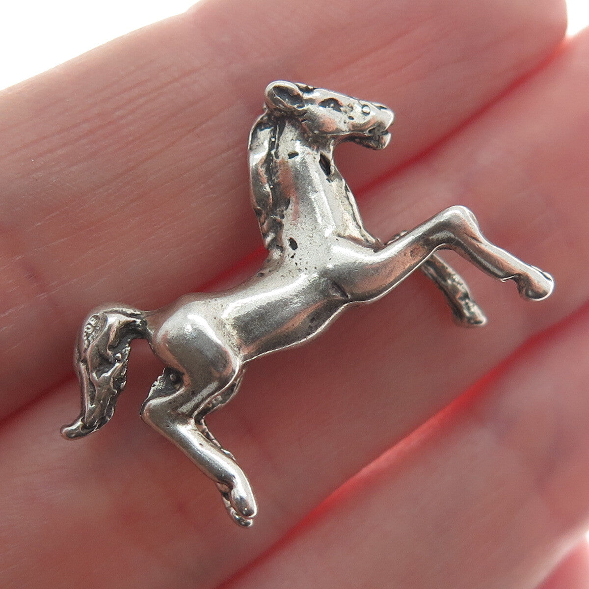 800 Silver Vintage Wild Horse Oxidized Miniature