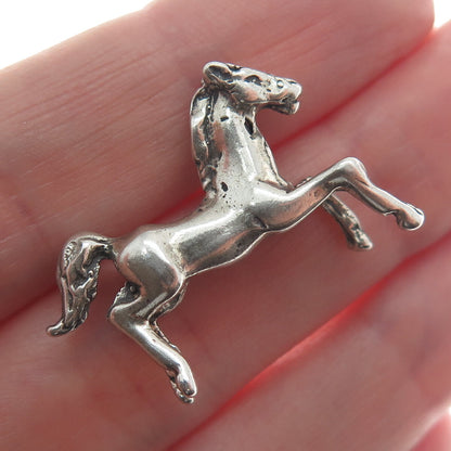 800 Silver Vintage Wild Horse Oxidized Miniature