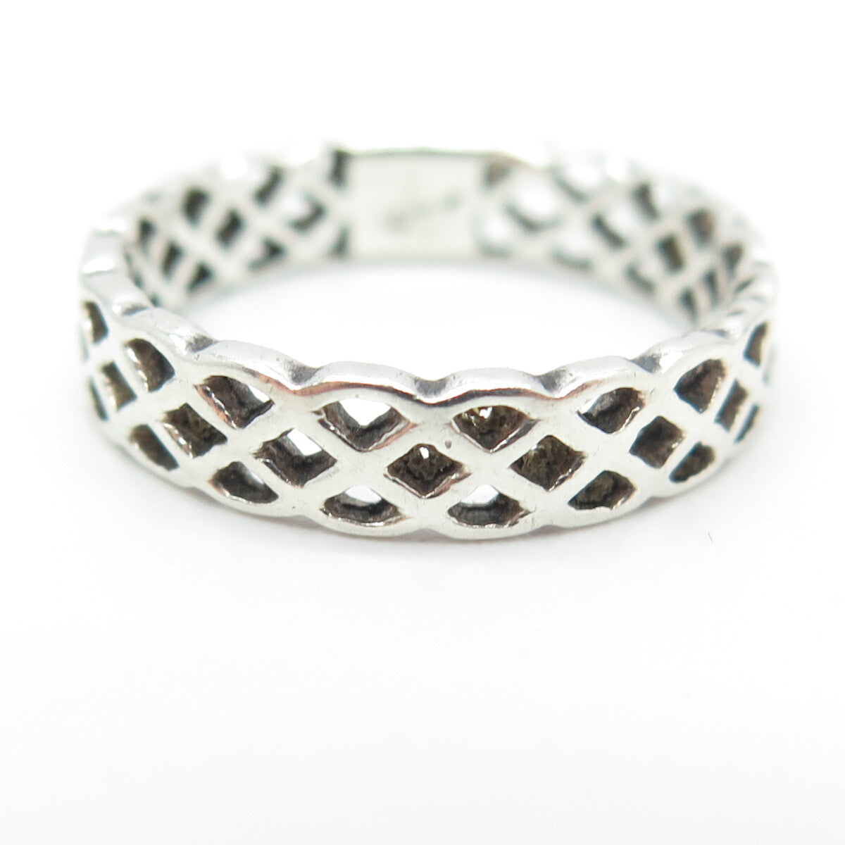 925 Sterling Silver Vintage Celtic Knot Band Ring Size 7.75