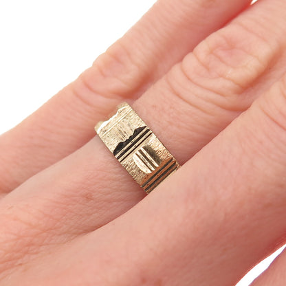 Vargas & Karatclad 18K Gold High Grade Electroplate Antique Art Deco Ring Size 6
