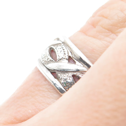 ESPO Joseph Esposito 925 Sterling Silver Vintage Woven Band Ring Size 5.25