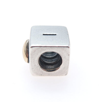PANDORA 925 Sterling Silver & Gold I Love You Box Slide Bead Charm