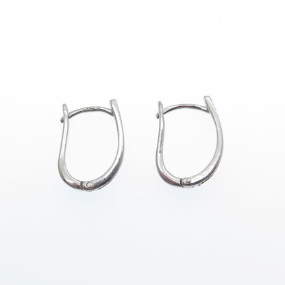 925 Sterling Silver Diamond-Illusion Hoop Earrings
