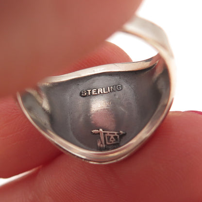 Bell Trading Post Old Pawn Sterling Silver Vintage Thunderbird Ring Size 4.75