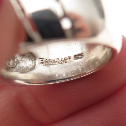 Bachrach 925 Sterling Silver Vintage Modernist V-Shape Ring Size 9