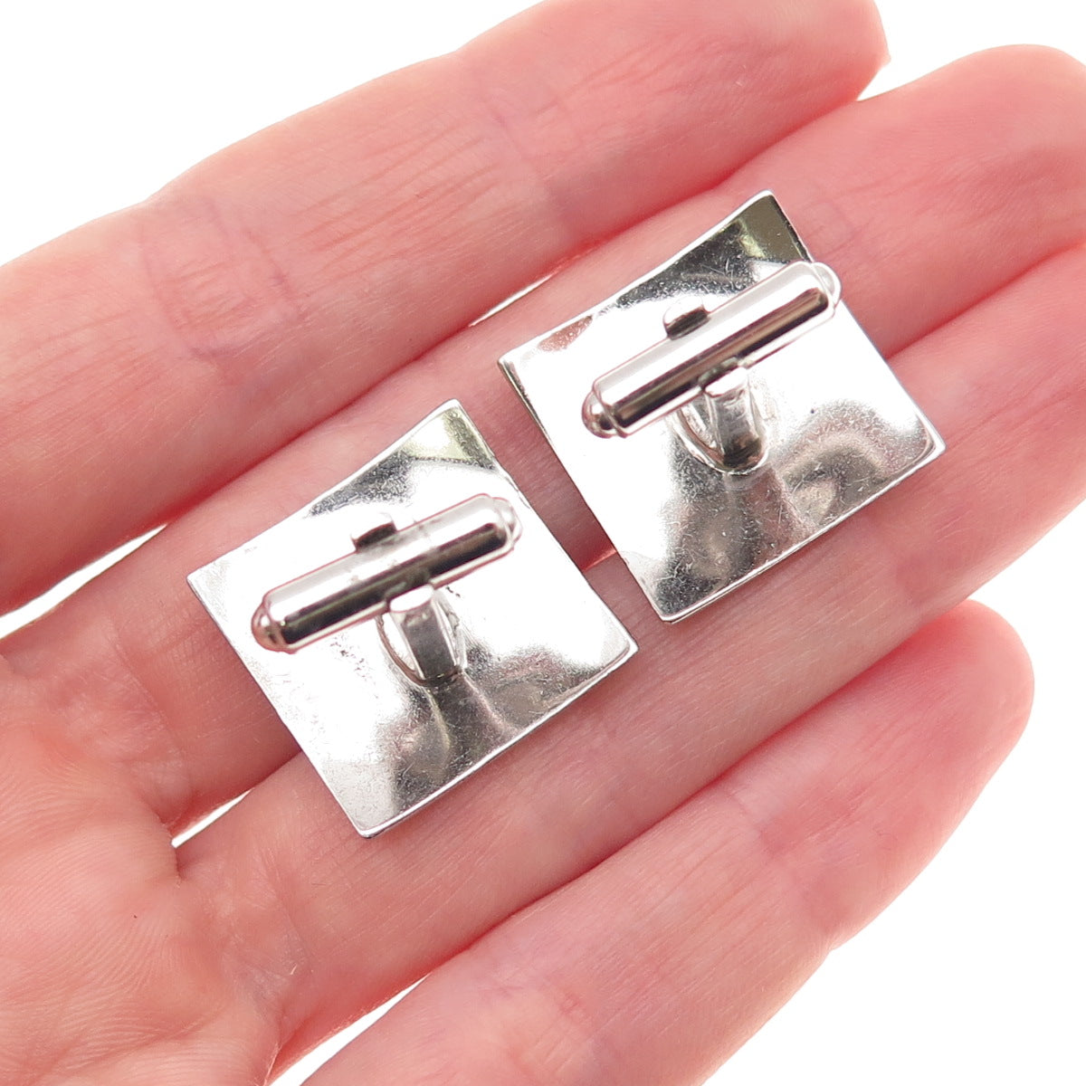 JML Diplomat 925 Sterling Silver Vintage Rhinestone Starburst Cufflinks