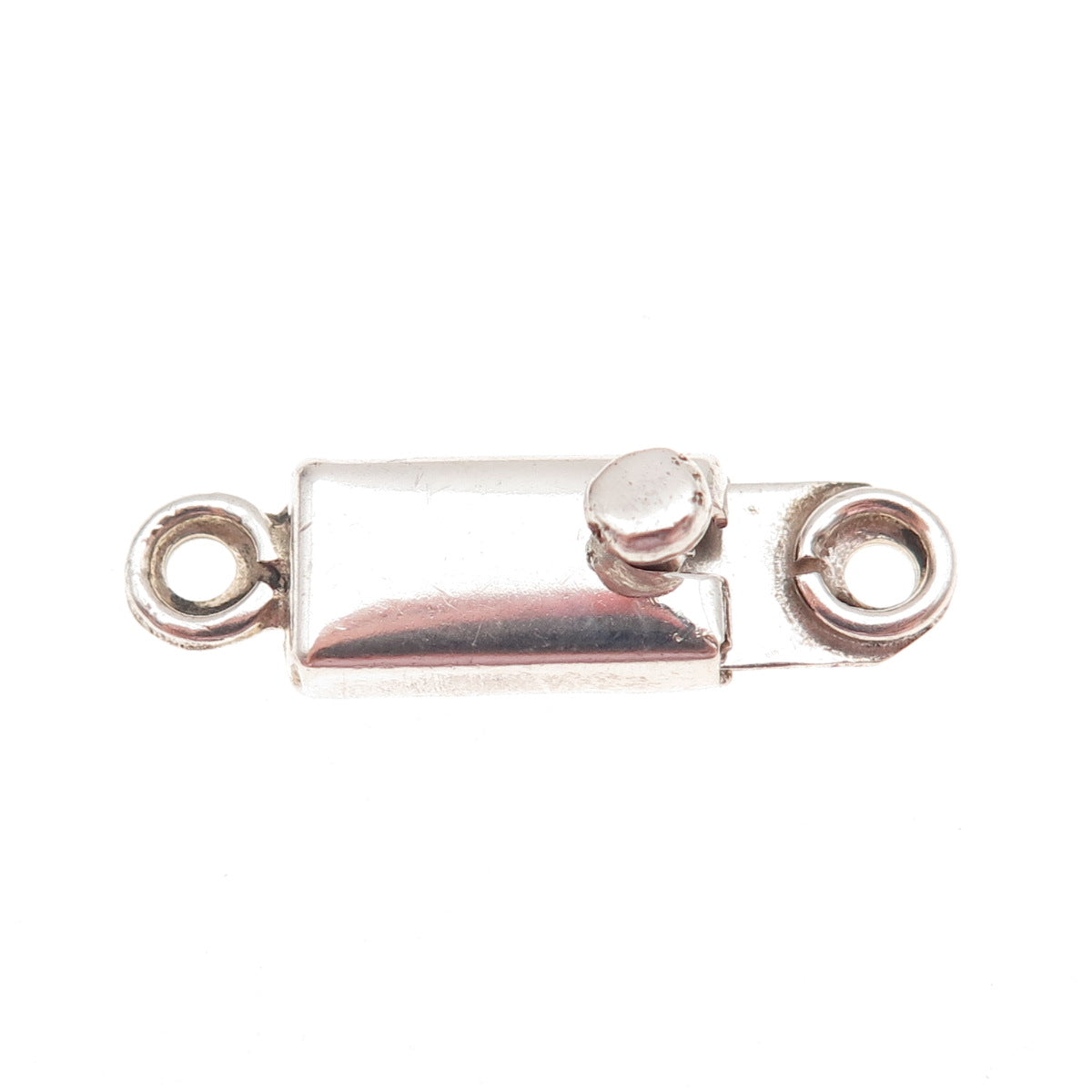 925 Sterling Silver Vintage Bracelet / Necklace Box Lock Clasp