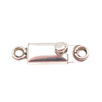 925 Sterling Silver Vintage Bracelet / Necklace Box Lock Clasp