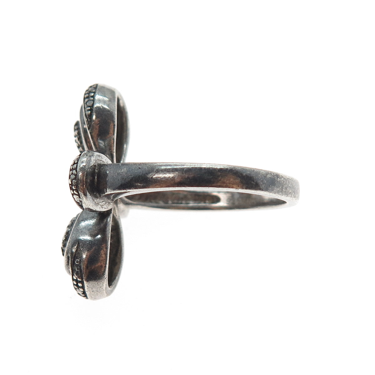 925 Sterling Silver Vintage MRB Butterfly Oxidized Ring Size 9.5