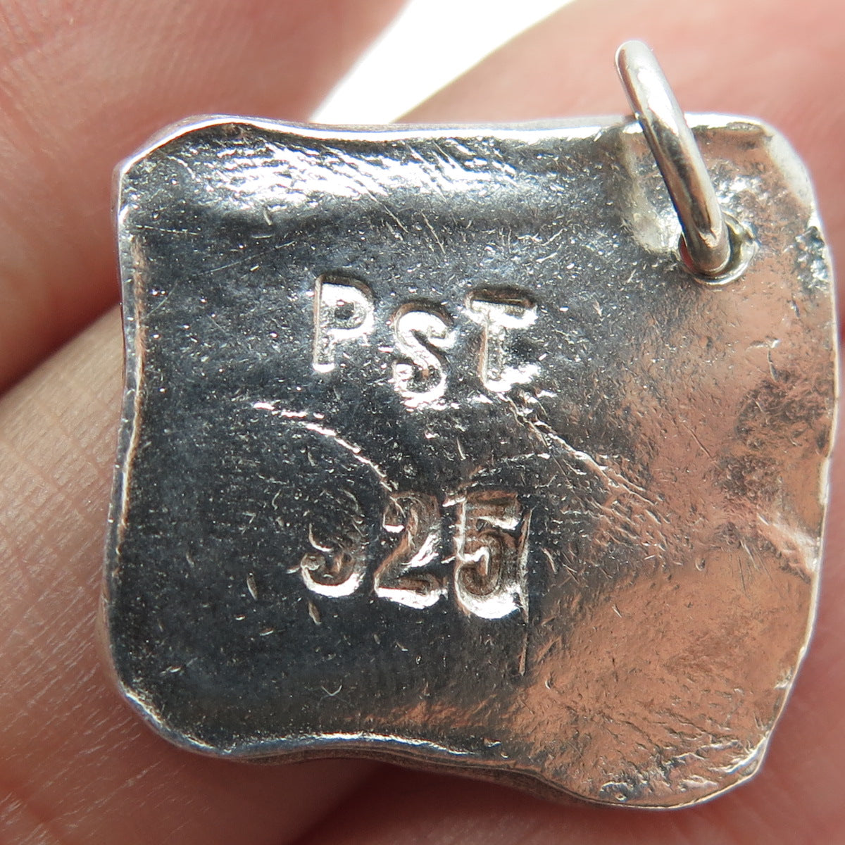 925 Sterling Silver Vintage PST Letter "Y" Initial Seal Stamp Pendant