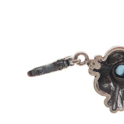 Anita Selinger Sterling Silver 14K Gold Vintage Real Pearl & Blue Topaz Pendant