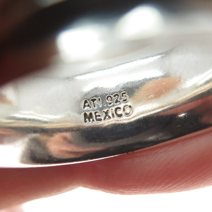 ATI 925 Sterling Silver Vintage Mexico Wicker Hammered Band Ring Size 10.5