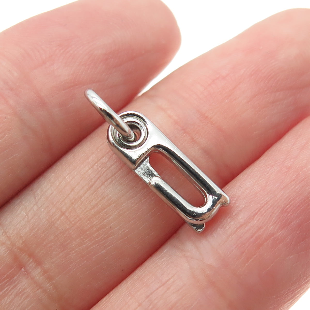 925 Sterling Silver Vintage Bracelet / Necklace Paperclip Slide Hook Clasp Lock