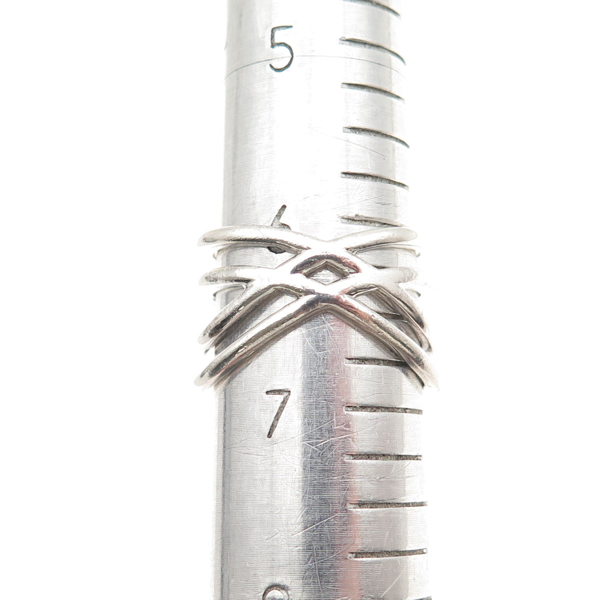 PANDORA 925 Sterling Silver Round-Cut C Z Cosmic Lines Ring Size 6.5
