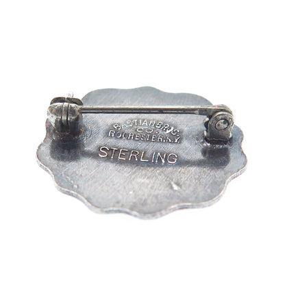 BASTIAN BROS Sterling Vintage Enamel Masonic Eastern Star Member 25 Years Brooch