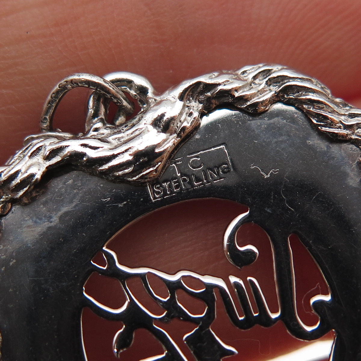 Town & Country 925 Sterling Silver Vintage Sweet 16 Heart Charm Pendant