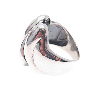 MWS Mark Wasserman Samara 925 Sterling Silver Vintage Modernist Ring Size 6.5