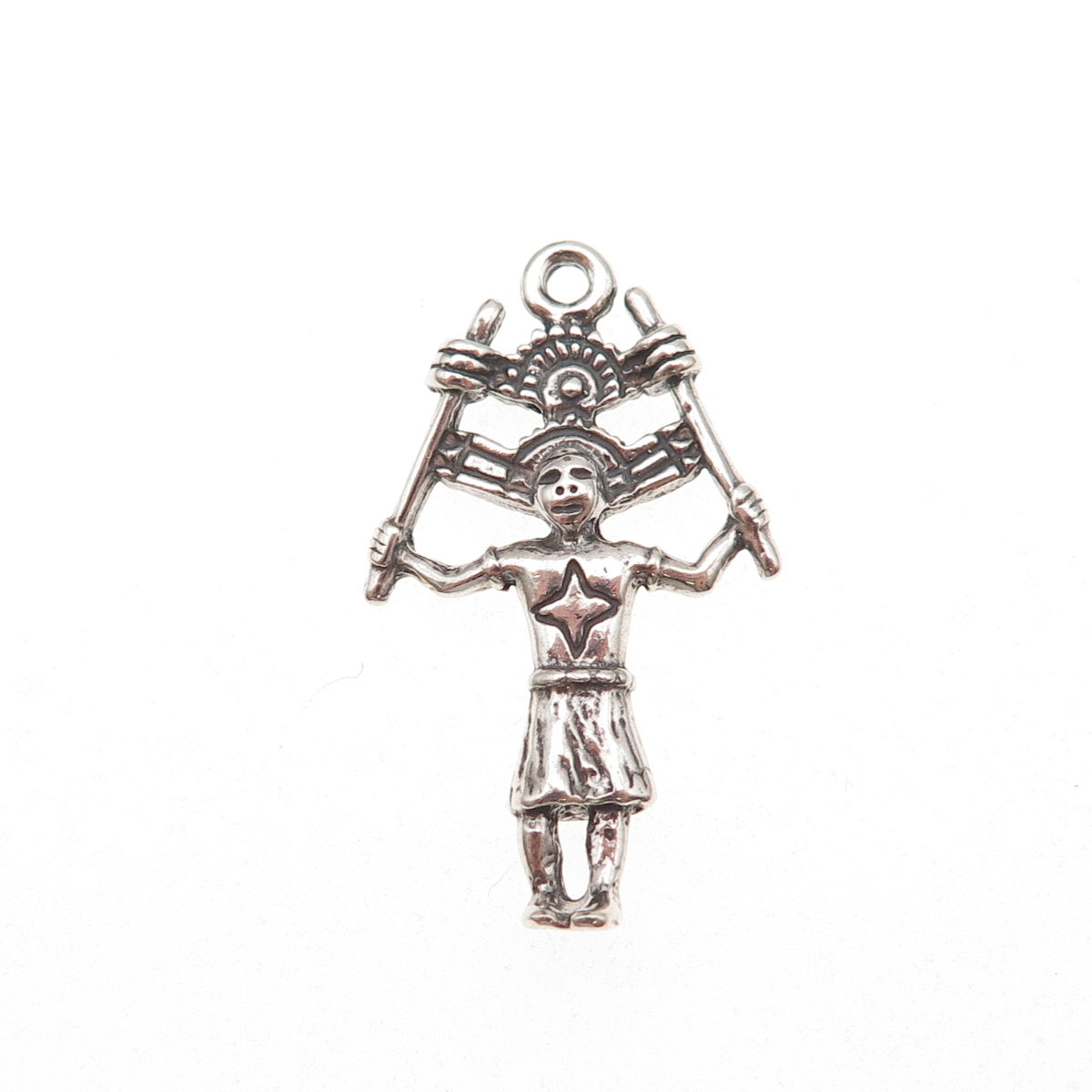 Old Pawn 925 Sterling Silver Vintage Southwestern Kachina Doll Charm Pendant