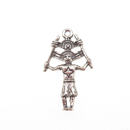 Old Pawn 925 Sterling Silver Vintage Southwestern Kachina Doll Charm Pendant