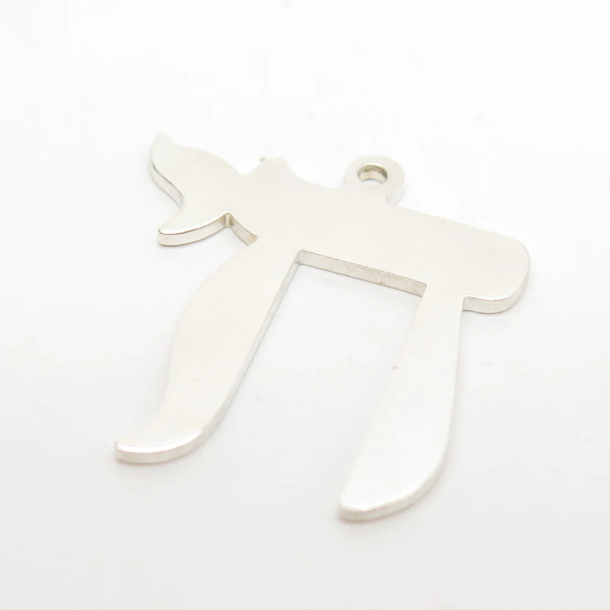 925 Sterling Silver Vintage Chai Judaica Pendant