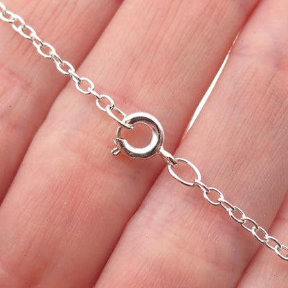 925 Sterling Silver Round-Cut C Z Heart Cable Link Bracelet 8.25"