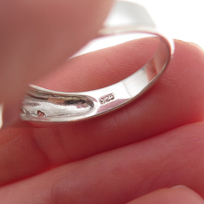 925 Sterling Silver Real Amethyst Opal & C Z Ring Size 8