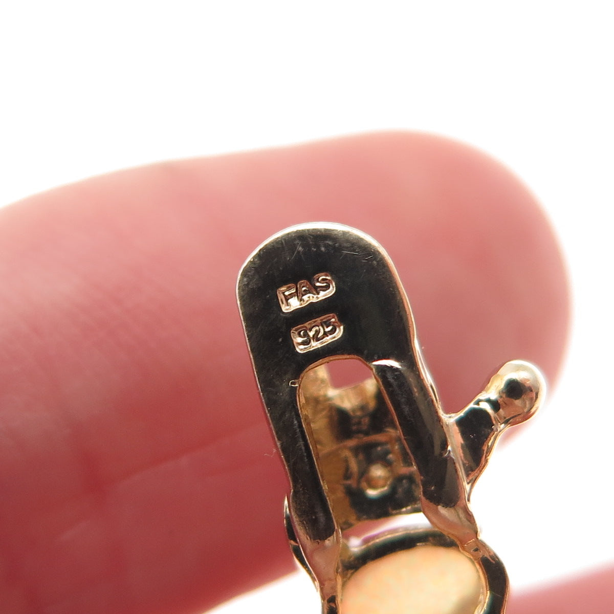 925 Sterling Silver Real Round-Cut Diamond & Cabochon Opal Bracelet 7"