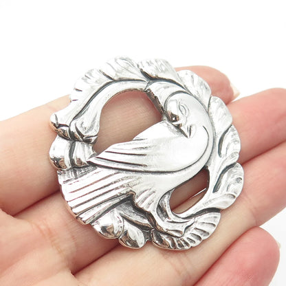 925 Sterling Silver Vintage Bird Pin Brooch