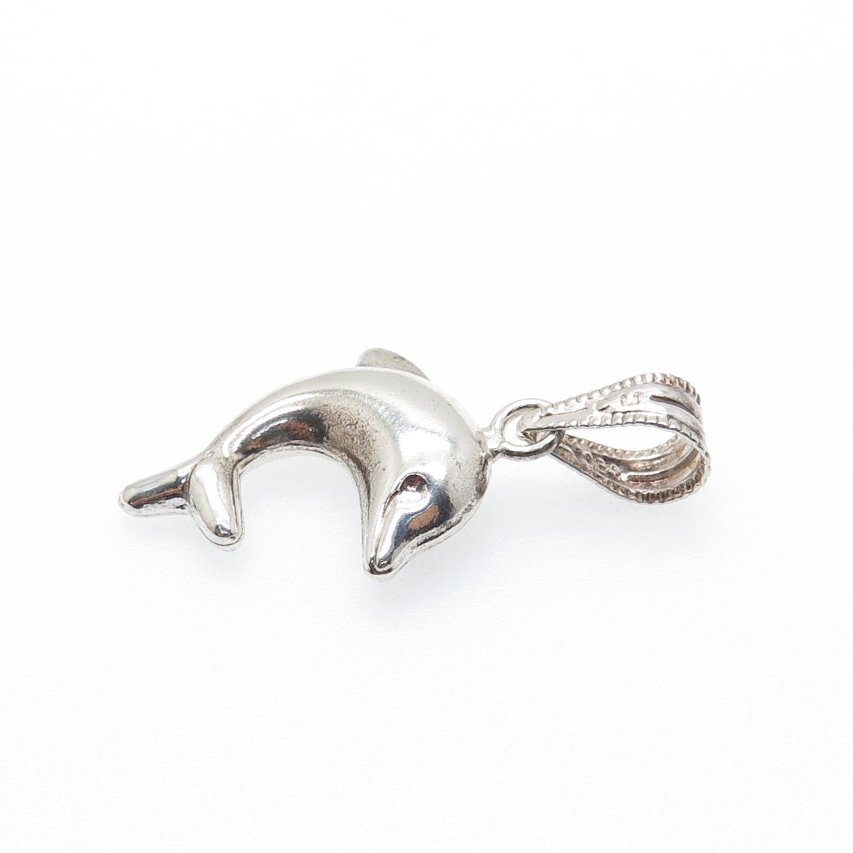 950 Silver Vintage Friendly Dolphin Charm Pendant