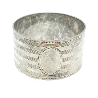 SIMONS BROTHERS Sterling Silver Antique Art Deco Engravable Napkin Ring Holder