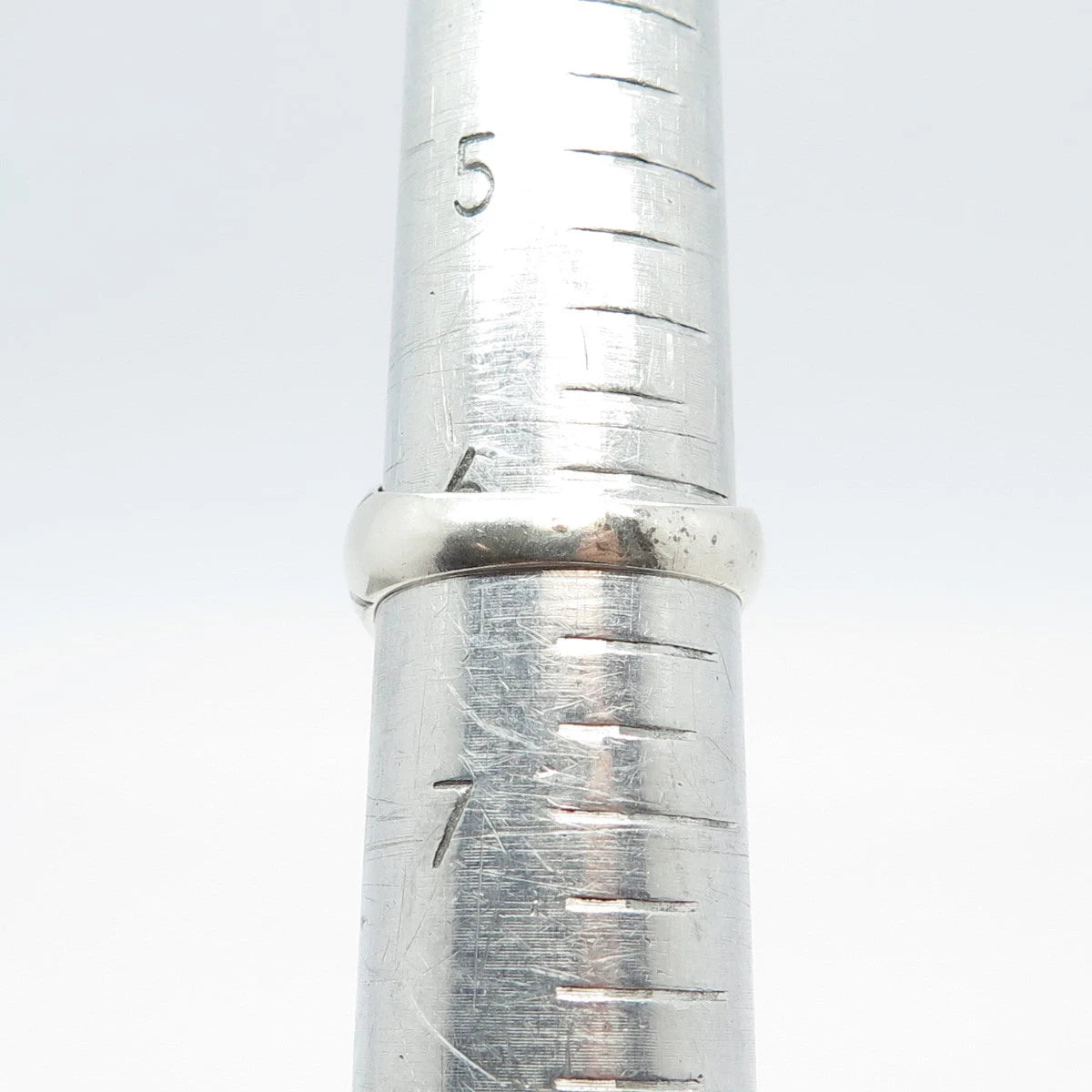 925 Sterling Silver Vintage Cage / Striped Ring Size 6.25