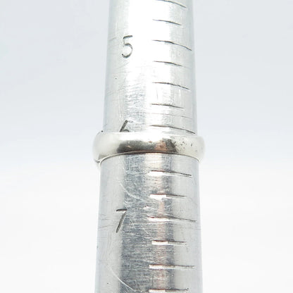 925 Sterling Silver Vintage Cage / Striped Ring Size 6.25