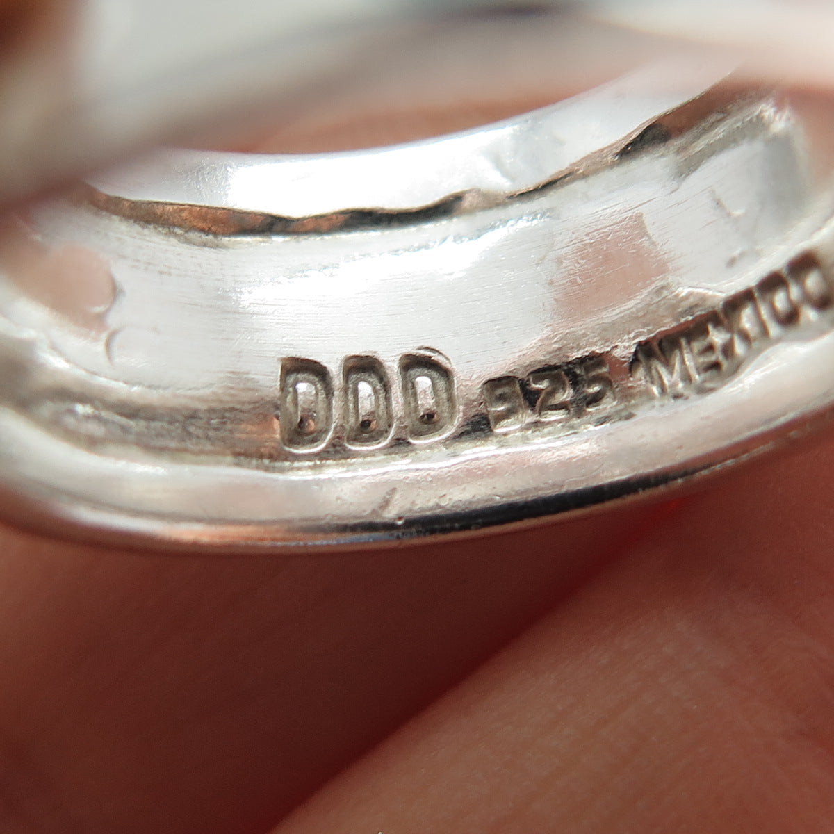 DOMINIQUE DINOUART 925 Sterling Vintage Mexico Modernist Rotating Ring Size 9