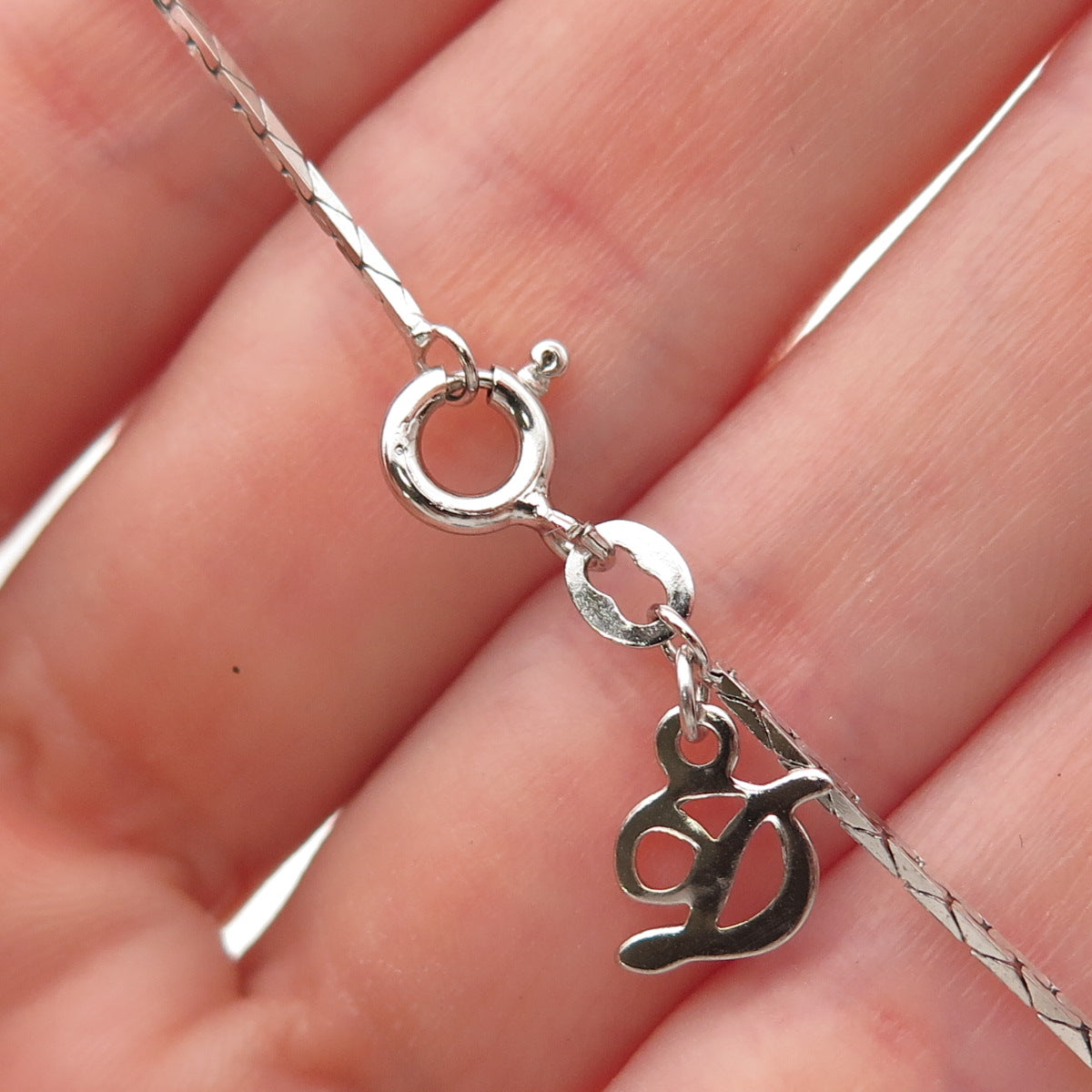 Diadema 925 Sterling Silver Vintage Round-Cut C Z Chain Necklace 16"