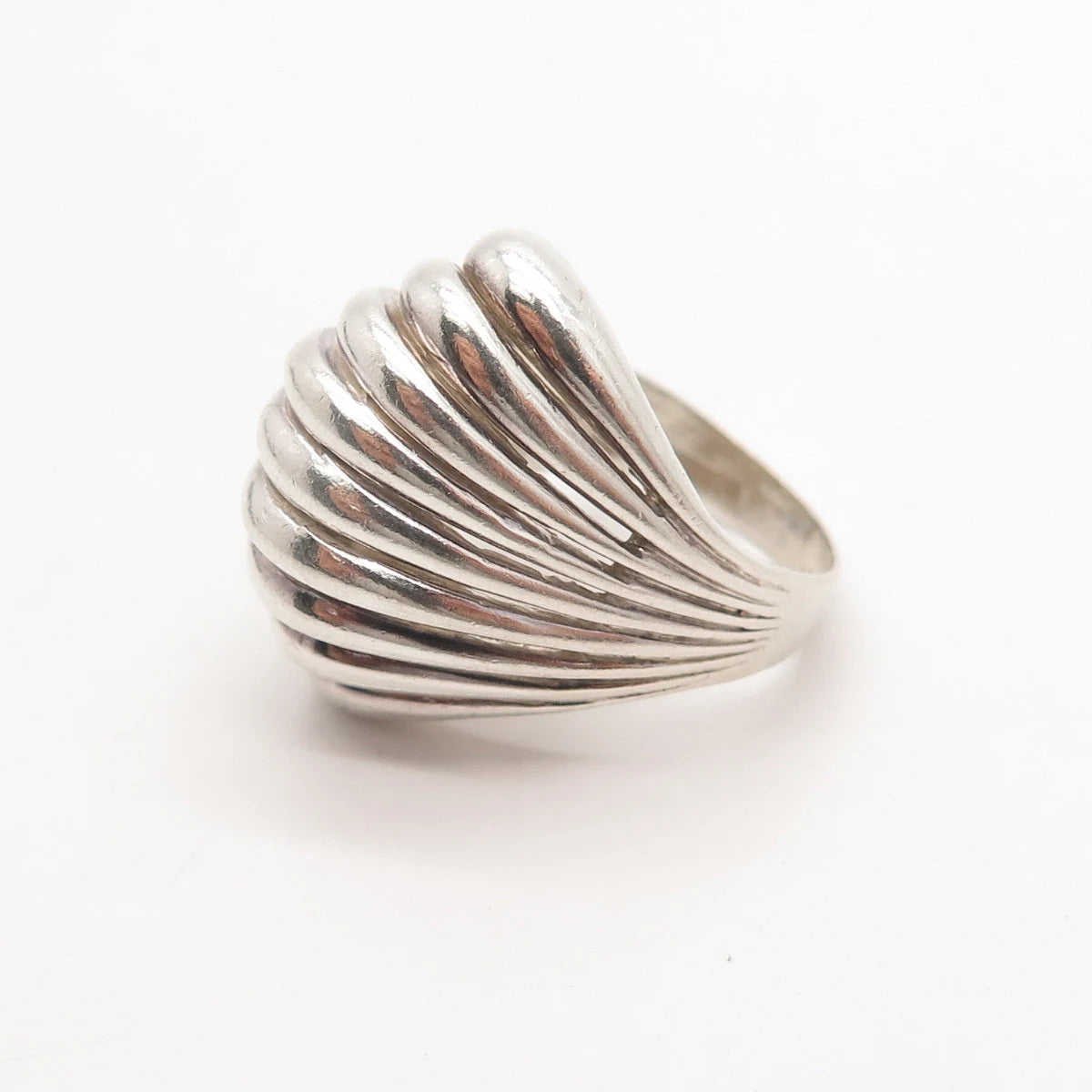 925 Sterling Silver Vintage Multi-Bar Domed Ring Size 5
