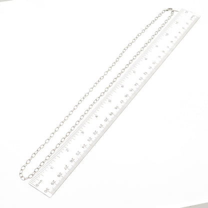 Robert Lee Morris 925 Sterling Silver Vintage Oval Chain Necklace 24"