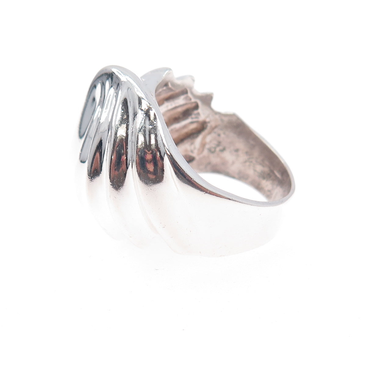 925 Sterling Silver Vintage Mexico Modernist Ring Size 9.5