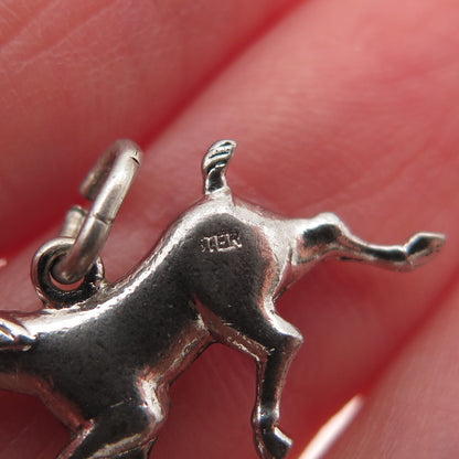 925 Sterling Silver Vintage Horse Mini Charm Pendant